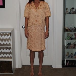 Clear Out! MelRose Pink Vintage Shirt With Skirt